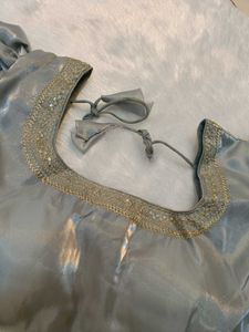 Elegant Silver Blouse