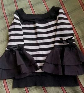 Striped Bell Sleeve Top