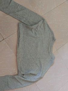 Stylish Grey Graphic Print Top