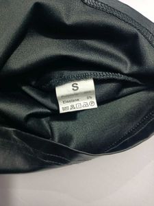 Western Black Faux Leather Party Dress Small