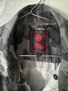 Camo Print Button-Down Shirt