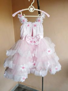 Pink Flower Girl Dress