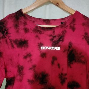 Bonkers Tie-dye Red Oversized Tshirt