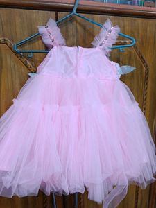 Pink Floral Tulle Dress