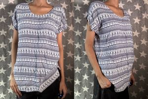 Patterned Short Sleeve Top