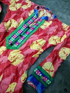 Ethnic Mirror Work Pure Cotton Kurta
