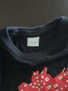 Black T-shirt with Colorful Graphic