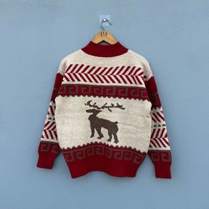 Vintage Reindeer Knit Sweater