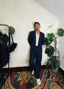 Loose fit  Blue Suit