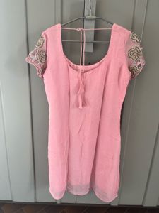 Pure Georgette Cutwork Short Kurta