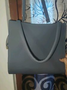 Gray Quilted Chain Bag