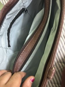 Brown Paisley Quilted Shoulder Bag