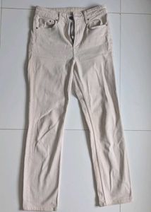 Beige Denim Jeans
