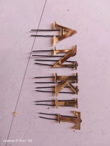 Gold Letter Hair Pins