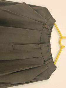 Korean Style High-Rise Grey Trousers