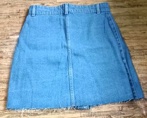 Button Front Denim Skirt (Unused)