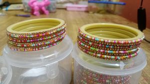 Colorful Beaded Bangles