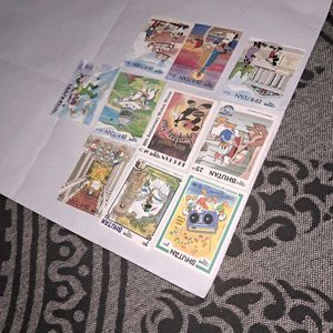 10 vintage Disney cartoon stamps
