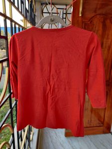 Bewakoof 3/4th Sleeve Red Top