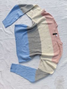 H&amp;m Pastel Colorblock Knit Sweater