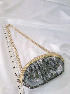 Made In Korea Sequin Clutch with Chain