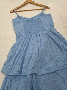 Blue Cotton Maxi Dress
