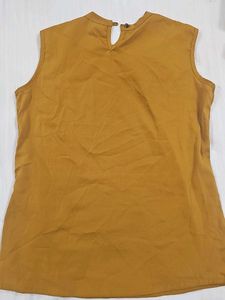 Mustard Ruffle Top