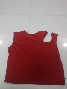 Red Sleeveless Top