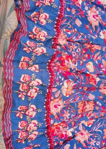 Floral Print V-neck  A line Dress