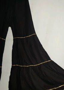 Elegant Black Ethnic bellbottom Plazzo