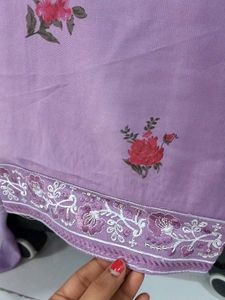 New Lavender shade Silk premium Suit set