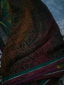 Chiffon Bandini Print Saree