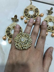 Earring Tikka With Ring