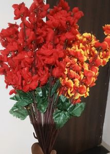Artificial Orange And Red +2red Blossoms Flowers