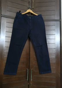 Blackberry Men Blue Cotton Mix Trouser