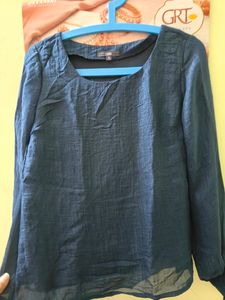 Navy Blue Full Sleeve Top