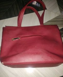 Burgundy Quilted Tote Bag