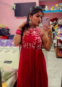 Pink Embroidered Gown