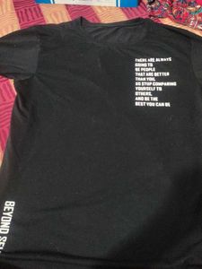 Black Graphic Print T-Shirt