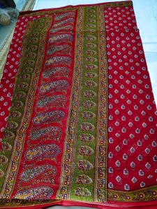 Red Floral Print Fabric