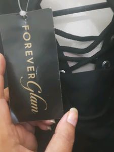 Solid Black Designer Top Which Is Totally New With Tag