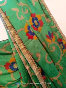 Green Chiffon Saree