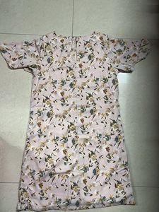 Floral Print Dress with Belt