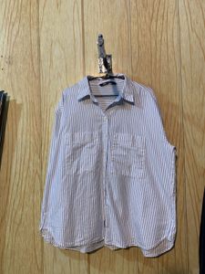 Zara Striped Button-Down Shirt