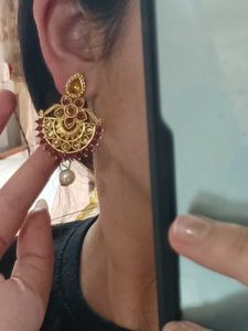 Golden And Pink Jewellery Set