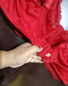 Red 🔴Lace Net Bra For 46 Bust