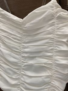 White Ruched Cami Top