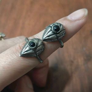 Oxidized Silver Toe Rings