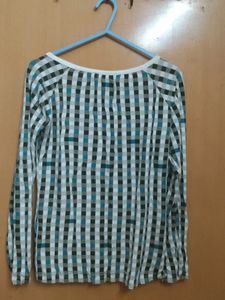 Gingham Button-Down Top