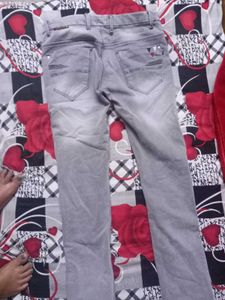 Grey And White Shaded Jeans